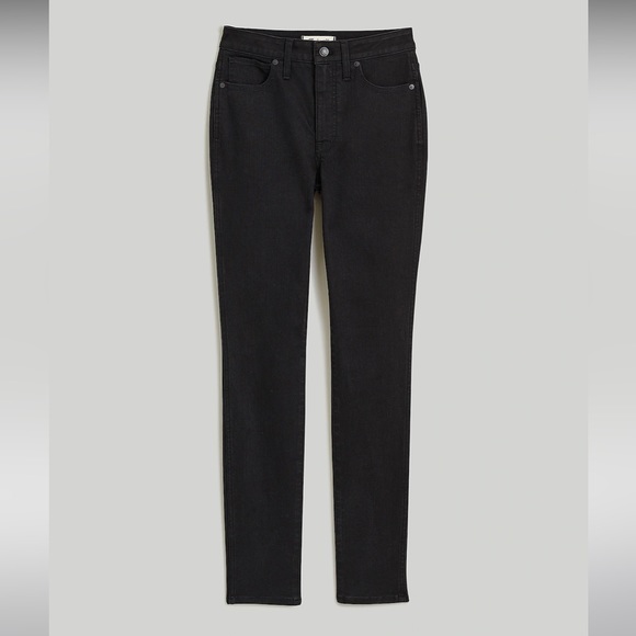 Madewell 10" High-Rise Skinny Jeans in Black Frost - Picture 6 of 11